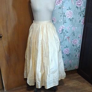 Classic Cream Full Midi Skirt
